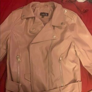 Blush leather jacket